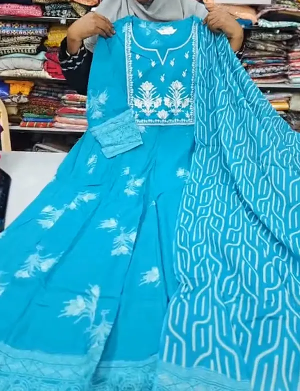 Anarkali Kurti with Dupatta Set | KS1172